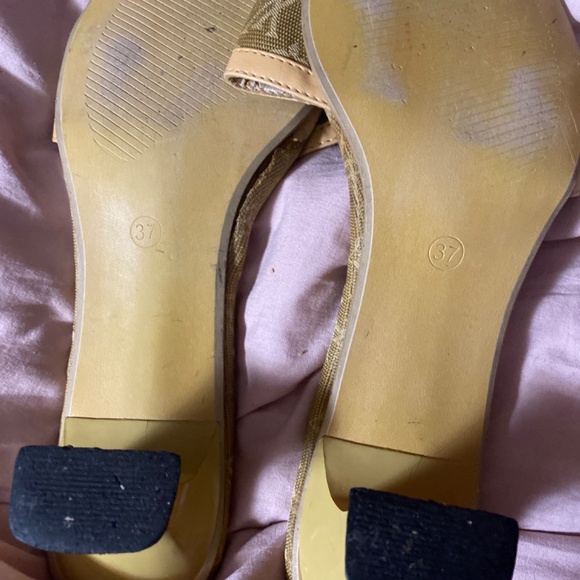 Louis Vuitton Canvas Denim Kitten Heels - Picture 2 of 5
